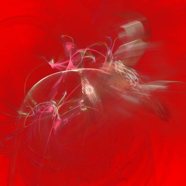 Fantezi kaotik renkli fraktal desen. Soyut Fraktal şekiller. 3D render resimde arka plan veya duvar kağıdı