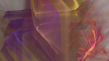 Fantezi kaotik renkli fraktal desen. Soyut Fraktal şekiller. 3D render resimde arka plan veya duvar kağıdı