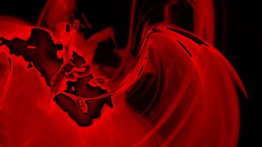 Fantezi kaotik renkli fraktal desen. Soyut Fraktal şekiller. 3D render resimde arka plan veya duvar kağıdı