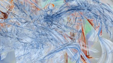 Fantezi kaotik renkli fraktal desen. Soyut Fraktal şekiller. 3D render resimde arka plan veya duvar kağıdı