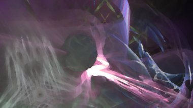 Fantezi kaotik renkli fraktal desen. Soyut Fraktal şekiller. 3D render resimde arka plan veya duvar kağıdı