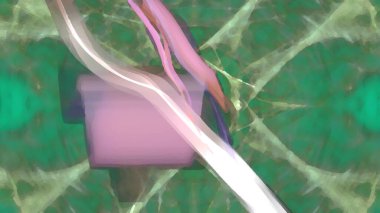 Fantezi kaotik renkli fraktal desen. Soyut Fraktal şekiller. 3D render resimde arka plan veya duvar kağıdı