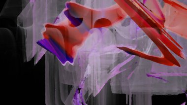 Fantezi kaotik renkli fraktal desen. Soyut Fraktal şekiller. 3D render resimde arka plan veya duvar kağıdı