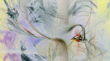 Fantezi kaotik renkli fraktal desen. Soyut Fraktal şekiller. 3D render resimde arka plan veya duvar kağıdı