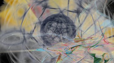 Fantezi kaotik renkli fraktal desen. Soyut Fraktal şekiller. 3D render resimde arka plan veya duvar kağıdı