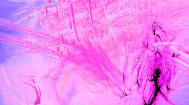 Fantezi kaotik renkli fraktal desen. Soyut Fraktal şekiller. 3D render resimde arka plan veya duvar kağıdı