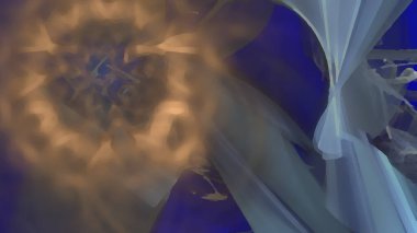 Fantezi kaotik renkli fraktal desen. Soyut Fraktal şekiller. 3D render resimde arka plan veya duvar kağıdı