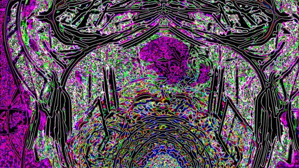 Fantasy chaotické barevné fraktální vzor. Abstraktní fraktální obrazce. 3D vykreslování obrázku pozadí nebo Tapeta — Stock fotografie