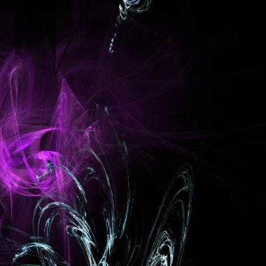 Fantezi kaotik renkli fraktal desen. Soyut Fraktal şekiller. 3D render resimde arka plan veya duvar kağıdı