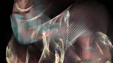 Fantezi kaotik renkli fraktal desen. Soyut Fraktal şekiller. 3D render resimde arka plan veya duvar kağıdı