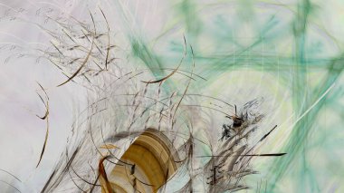 Fantezi kaotik renkli fraktal desen. Soyut Fraktal şekiller. 3D render resimde arka plan veya duvar kağıdı