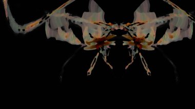 Fantezi kaotik renkli fraktal desen. Soyut Fraktal şekiller. 3D render resimde arka plan veya duvar kağıdı