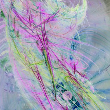 Fantezi kaotik renkli fraktal desen. Soyut Fraktal şekiller. 3D render resimde arka plan veya duvar kağıdı