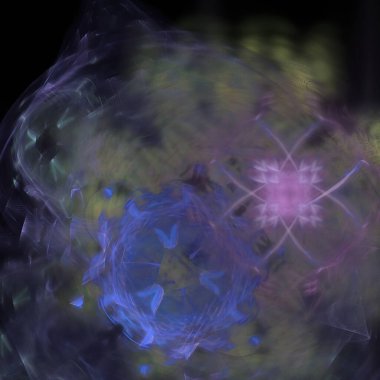 Fantezi kaotik renkli fraktal desen. Soyut Fraktal şekiller. 3D render resimde arka plan veya duvar kağıdı