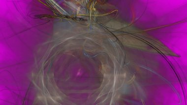 Fantezi kaotik renkli fraktal desen. Soyut Fraktal şekiller. 3D render resimde arka plan veya duvar kağıdı