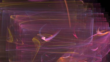 Fantezi kaotik renkli fraktal desen. Soyut Fraktal şekiller. 3D render resimde arka plan veya duvar kağıdı