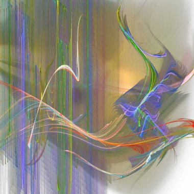 Fantezi kaotik renkli fraktal desen. Soyut Fraktal şekiller. 3D render resimde arka plan veya duvar kağıdı