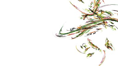 Fantezi kaotik renkli fraktal desen. Soyut Fraktal şekiller. 3D render resimde arka plan veya duvar kağıdı