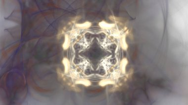 Fantezi kaotik renkli fraktal desen. Soyut Fraktal şekiller. 3D render resimde arka plan veya duvar kağıdı