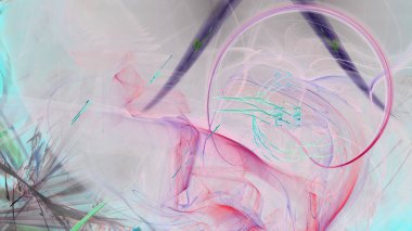 Fantezi kaotik renkli fraktal desen. Soyut Fraktal şekiller. 3D render resimde arka plan veya duvar kağıdı