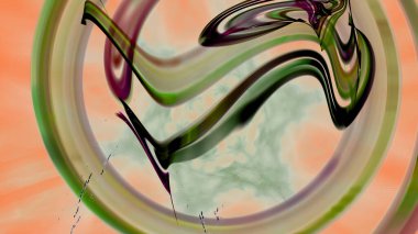 Fantezi kaotik renkli fraktal desen. Soyut Fraktal şekiller. 3D render resimde arka plan veya duvar kağıdı