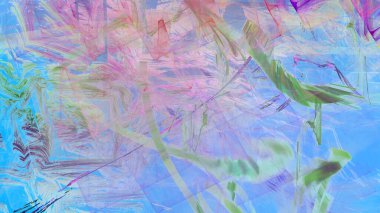 Fantezi kaotik renkli fraktal desen. Soyut Fraktal şekiller. 3D render resimde arka plan veya duvar kağıdı