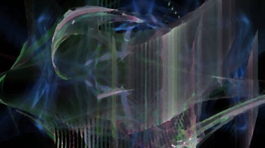 Fantezi kaotik renkli fraktal desen. Soyut Fraktal şekiller. 3D render resimde arka plan veya duvar kağıdı