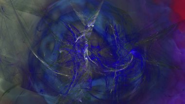 Fantezi kaotik renkli fraktal desen. Soyut Fraktal şekiller. 3D render resimde arka plan veya duvar kağıdı