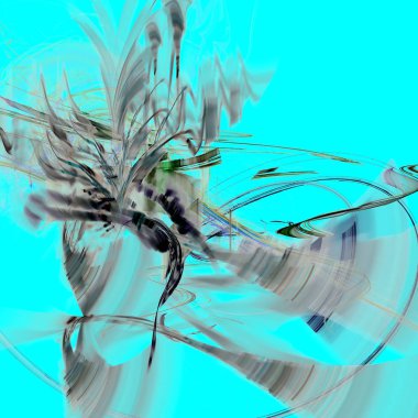 Fantezi kaotik renkli fraktal desen. Soyut Fraktal şekiller. 3D render resimde arka plan veya duvar kağıdı