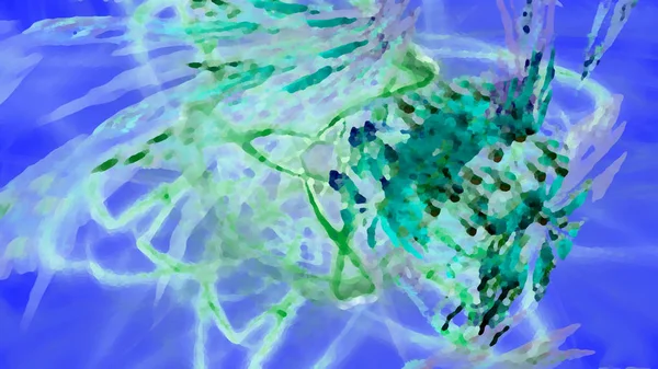 Fantasia modello frattale colorato caotico. Forme frattali astratte. 3D rendering illustrazione sfondo o carta da parati — Foto Stock