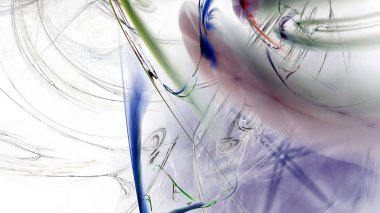 Fantezi kaotik renkli fraktal desen. Soyut Fraktal şekiller. 3D render resimde arka plan veya duvar kağıdı