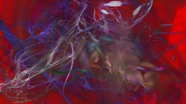 Fantezi kaotik renkli fraktal desen. Soyut Fraktal şekiller. 3D render resimde arka plan veya duvar kağıdı