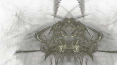 Fantezi kaotik renkli fraktal desen. Soyut Fraktal şekiller. 3D render resimde arka plan veya duvar kağıdı