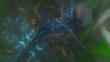 Fantezi kaotik renkli fraktal desen. Soyut Fraktal şekiller. 3D render resimde arka plan veya duvar kağıdı