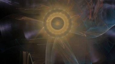 Fantezi kaotik renkli fraktal desen. Soyut Fraktal şekiller. 3D render resimde arka plan veya duvar kağıdı