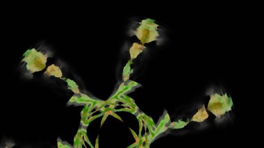 Fantezi kaotik renkli fraktal desen. Soyut Fraktal şekiller. 3D render resimde arka plan veya duvar kağıdı