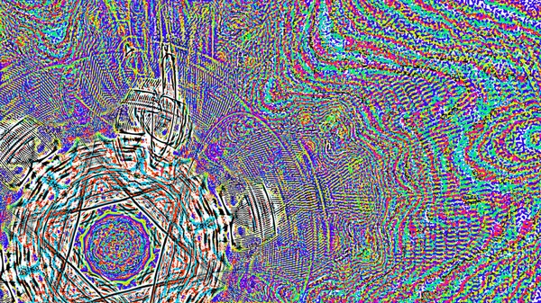 Fantasie chaotische kleurrijke fractale patroon. Abstracte fractale vormen. 3D rendering afbeelding achtergrond of behang — Stockfoto