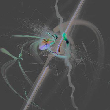 Fantezi kaotik renkli fraktal desen. Soyut Fraktal şekiller. 3D render resimde arka plan veya duvar kağıdı