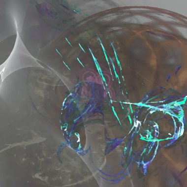 Fantezi kaotik renkli fraktal desen. Soyut Fraktal şekiller. 3D render resimde arka plan veya duvar kağıdı