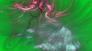 Fantezi kaotik renkli fraktal desen. Soyut Fraktal şekiller. 3D render resimde arka plan veya duvar kağıdı