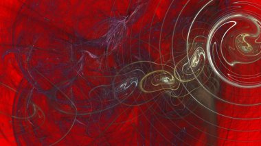 Fantezi kaotik renkli fraktal desen. Soyut Fraktal şekiller. 3D render resimde arka plan veya duvar kağıdı