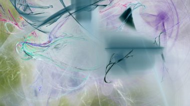 Fantezi kaotik renkli fraktal desen. Soyut Fraktal şekiller. 3D render resimde arka plan veya duvar kağıdı