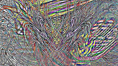 Fantezi kaotik renkli fraktal desen. Soyut Fraktal şekiller. 3D render resimde arka plan veya duvar kağıdı