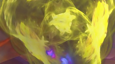 Fantezi kaotik renkli fraktal desen. Soyut Fraktal şekiller. 3D render resimde arka plan veya duvar kağıdı