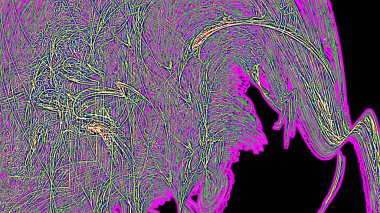 Fantezi kaotik renkli fraktal desen. Soyut Fraktal şekiller. 3D render resimde arka plan veya duvar kağıdı