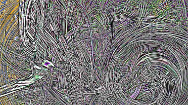 Fantezi kaotik renkli fraktal desen. Soyut Fraktal şekiller. 3D render resimde arka plan veya duvar kağıdı