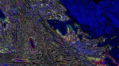 Fantezi kaotik renkli fraktal desen. Soyut Fraktal şekiller. 3D render resimde arka plan veya duvar kağıdı