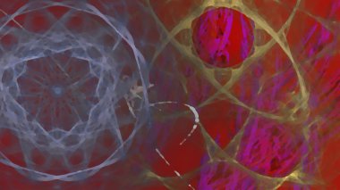 Fantezi kaotik renkli fraktal desen. Soyut Fraktal şekiller. 3D render resimde arka plan veya duvar kağıdı