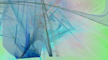 Fantezi kaotik renkli fraktal desen. Soyut Fraktal şekiller. 3D render resimde arka plan veya duvar kağıdı