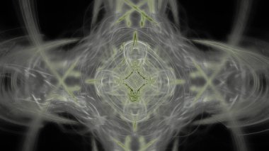 Fantezi kaotik renkli fraktal desen. Soyut Fraktal şekiller. 3D render resimde arka plan veya duvar kağıdı